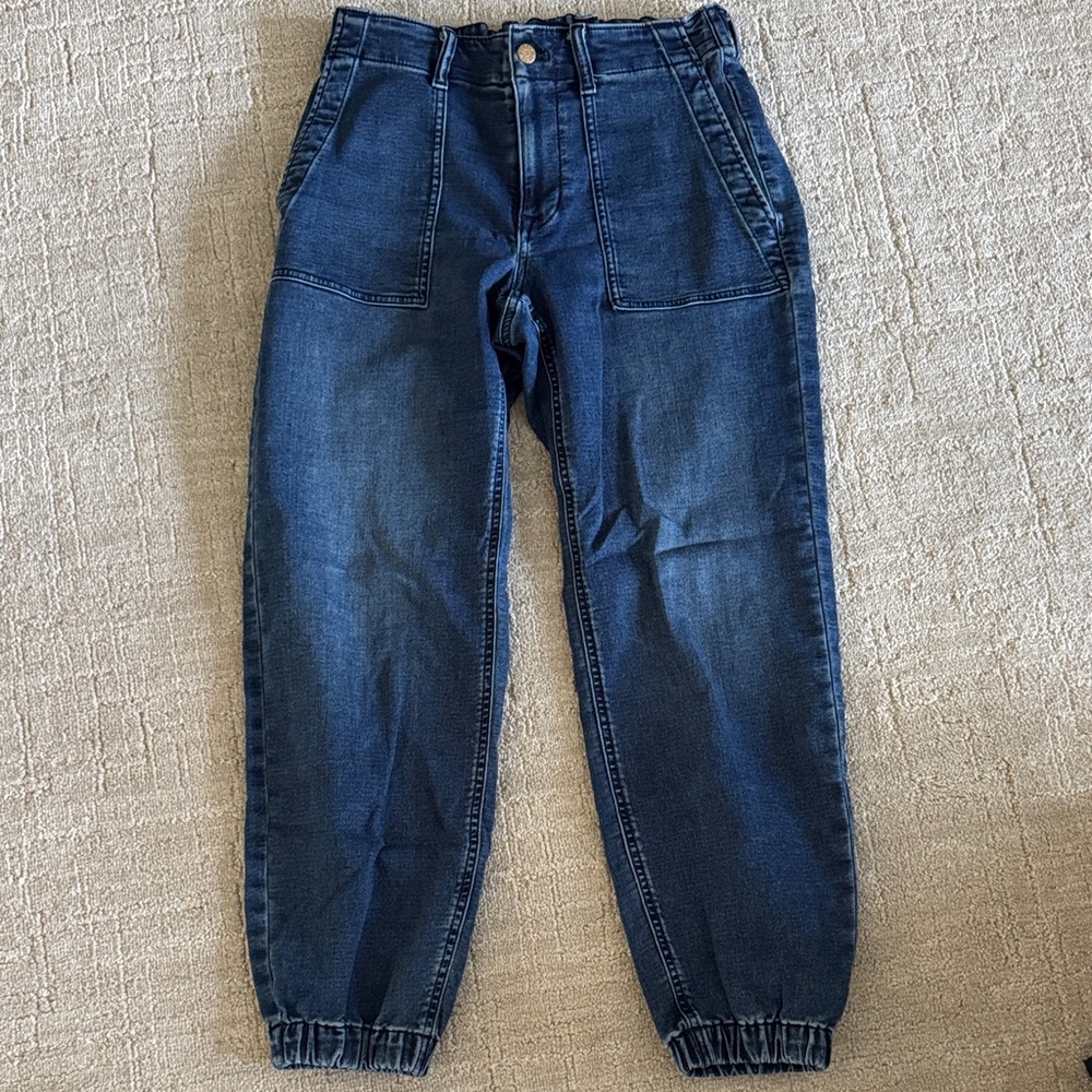 J. Crew Factory Women's Dark Blue Ankle Jogger Jeans